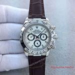 2017 Replica Rolex Cosmograph Daytona watch SS White Dial Brown Leather (1)_th.jpg